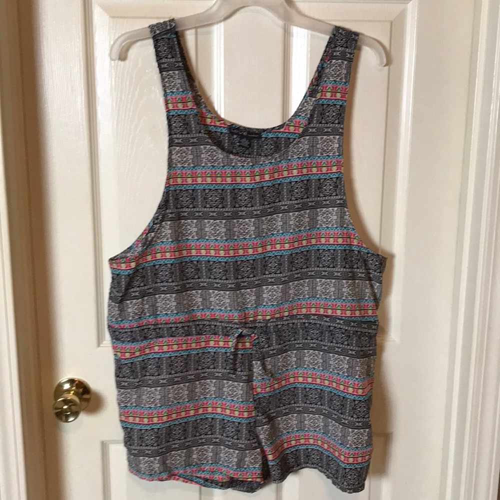 Love by Chesley Romper Black Multi Color - Large